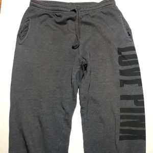 Grey pink Victoria secret joggers